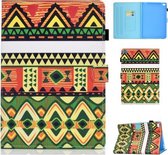 Voor iPad 9.7 Horizontaal TPU Geschilderd Plat Feather Case Antislipstrip met Slaapfunctie & Pen Cover & Kaartsleuf & Houder (Folk-custom)