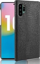 Schokbestendig Crocodile Texture PC + PU-hoesje voor Galaxy Note 10 Pro (zwart)