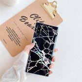 TPU Glossy Laser Marble IMD Colorful TPU Case voor Galaxy Note10 + (zwart)
