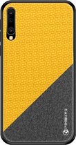 PINWUYO Honors Series schokbestendige pc + TPU beschermhoes voor Galaxy A70 (geel)