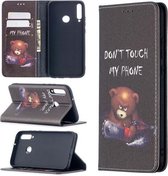 Voor Huawei Y7p Gekleurde Tekening Patroon Onzichtbare Magnetische Horizontale Flip PU Lederen Case met Houder & Kaartsleuven & Portemonnee (Beer)