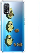 Voor OPPO Realme X7 Pro Gekleurde tekening Clear TPU Cover Beschermhoesjes (Avocado)