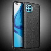 Voor OPPO F17 Pro Litchi Texture TPU schokbestendig hoesje (zwart)