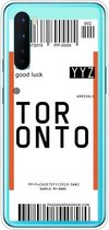 Voor OnePlus Nord Boarding Card Series Pattern TPU beschermhoes (Toronto)
