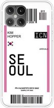 Voor iPhone 12/12 Pro Boarding Pass Series TPU telefoon beschermhoes (vlag van Seoul)