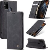 Voor Galaxy M31 CaseMe-013 Multifunctionele horizontale flip lederen tas met kaartsleuf & houder & portemonnee (zwart)