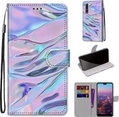 Voor Huawei P20 Pro Gekleurde Tekening Cross Textuur Horizontale Flip PU Lederen Case met Houder & Kaartsleuven & Portemonnee & Lanyard (Fluorescerende Watertextuur)