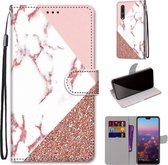 Voor Huawei P20 Pro Gekleurde Tekening Cross Textuur Horizontale Flip PU Lederen Case met Houder & Kaartsleuven & Portemonnee & Lanyard (Poeder Steen Textuur)