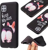 Voor Huawei P40 lite TPU zachte beschermhoes met reliëfpatroon (Kiss My Ass)