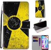 Voor Huawei Mate 20 Lite / Maimang 7 Gekleurde Tekening Cross Textuur Horizontale Flip PU Lederen Case met Houder & Kaartsleuven & Portemonnee & Lanyard (Geel Zwart Logo)