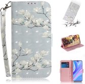 Voor Huawei Y8p / P Smart S / Enjoy 10s 3D Geschilderd Patroon Magnetische Aantrekkelijkheid Horizontale Flip Leren Case met Houder & Kaartsleuf & Portemonnee & Lanyard (Magnolia)