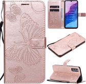 Voor Huawei Enjoy Z 3D Vlinders Embossing Patroon Horizontale Flip Leren Case met Houder & Kaartsleuf & Portemonnee & Lanyard (Rose Goud)