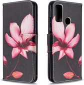 Voor Huawei P Smart (2020) Gekleurd tekeningpatroon Horizontaal leren flip-hoesje met houder & kaartsleuven & portemonnee (Lotus)