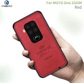 Voor Motorola One Zoom / One Pro PINWUYO Zun-serie PC + TPU + huid Waterdicht en anti-val All-inclusive beschermende schaal (rood)