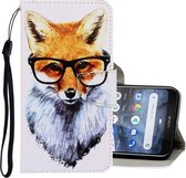 Voor Nokia 3.2 3D Gekleurde Tekening Horizontale Flip PU Leren Case met Houder & Kaartsleuven & Portemonnee (Fox)