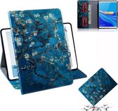 3D Gekleurde Tekening Horizontale Flip Leren Case met Houder & Kaartsleuf & Portemonnee Voor Huawei MediaPad M6 8.4 (2019) (Abrikozenbloem)