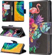 Voor Huawei Mate 30 Pro Gekleurde Tekening Horizontale Flip Leren Case met Houder & Kaartsleuven & Portemonnee (Flamingo)