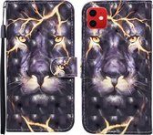 Voor iPhone 11 3D Geschilderd Patroon Horizontale Flip Leren Case met Houder & Portemonnee & Kaartsleuf & Lanyard (Thunder Lion)