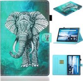 Voor Lenovo Tab M10 TB-X605F / X505 Gekleurde Tekening Horizontale Flip Leren Case met Houder & Kaartsleuf (Olifant)