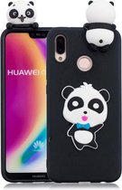 Voor Huawei P20 Lite 3D Cartoon patroon schokbestendig TPU beschermhoes (Blue Bow Panda)