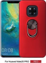 360 roterende multifunctionele stent pc + TPU-hoes voor Huawei Mate 20 Pro, met magnetische onzichtbare houder (rood)