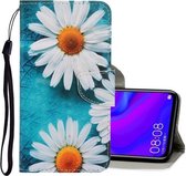 Voor Huawei Mate 30 Lite 3D Gekleurde Tekening Horizontale Flip PU Lederen Case met Houder & Kaartsleuven & Portemonnee (Chrysanthemum)