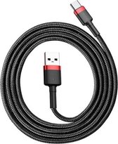 Baseus 1m 3A Max USB naar USB-C / Type-C Data Sync-oplaadkabel, voor Samsung Galaxy S8 & S8 + / LG G6 / Huawei P10 & P10 Plus / Xiaomi Mi 6 & Max 2 en andere smartphones (zwart)