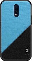 MOFI schokbestendige TPU + pc + stoffen hoes voor One Plus 6T (blauw)