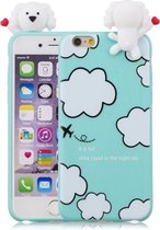 Voor iPhone 6 schokbestendig Cartoon TPU beschermhoes (wolken)