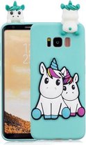 Voor Galaxy S8 3D Cartoon patroon schokbestendig TPU beschermhoes (paar eenhoorn)