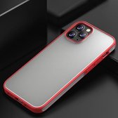 Voor iPhone 12 Pro Max iPAKY Knight-serie schokbestendig TPU + doorzichtig pc-hoesje (rood)