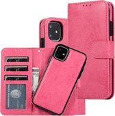 Voor iPhone 11 KLT888-2 Retro 2 in 1 afneembare magnetische horizontale flip TPU + PU lederen tas met houder & kaartsleuven & fotolijst & portemonnee (rose rood)