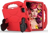 Voor iPad Air 2020 10.9 EVA Materiaal Kinderen Platte Anti Falling Cover Beschermende Shell met Duimbeugel (Rood)