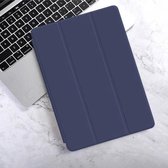 Voor iPad 9.7 (2018) & (2017) WIWU Ultradunne 3-vouwbare horizontale flip PU-leer + TPU-hoes met houder en wek- / slaapfunctie (blauw)