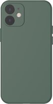 Voor iPhone 12 Baseus WIAPIPH61N-YT6A Vloeibare siliconen schokbestendige beschermhoes (groen)