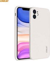 Voor iPhone 11 Pro Hat-Prince ENKAY ENK-PC064 Vloeibare siliconen Rechte rand schokbestendige beschermhoes (beige)