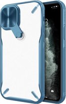 NILLKIN Cyclops PC + TPU beschermhoes met beweegbare standaard voor iPhone 12/12 Pro (blauw)