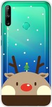 Voor Huawei P40 Lite E Christmas Series Transparante TPU beschermhoes (Fat Deer)