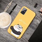 Voor Galaxy A51 Cartoon dier patroon schokbestendig TPU beschermhoes (gele panda)
