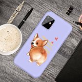 Voor Galaxy A81 & Note 10 Lite Cartoon Animal Pattern Shockproof TPU beschermhoes (Purple Corgi)