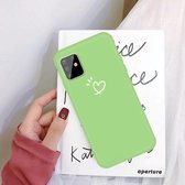 Voor Galaxy A81 / Note10 Lite / M60s Three Dots Love-heart Pattern Colorful Frosted TPU telefoon beschermhoes (groen)