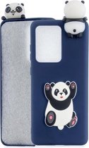 Voor Galaxy S20 Ultra schokbestendig 3D liggend Cartoon TPU beschermhoes (Panda)