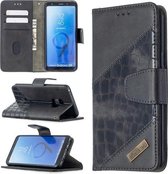 Voor Samsung Galaxy S9 bijpassende kleur krokodil textuur horizontale flip PU lederen tas met portemonnee & houder & kaartsleuven (zwart)
