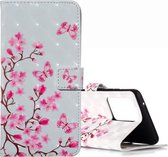 Voor Galaxy S20 Ultra 3D-patroon Magnetische zuiging Horizontale lederen flip-hoes met houder & kaartsleuven & portemonnee & fotohouder (Butterfly Love Flower)