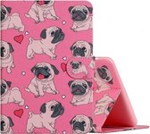 Voor Amazon Kindle Fire HD8 (2020) Gekleurd tekeningpatroon Horizontaal Flip PU-leren hoes met houder & kaartsleuf & slaap- / wekfunctie (Love Dog)