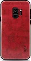 MOFI voor Galaxy S9 PC + TPU + PU lederen beschermhoes achterkant (rood)