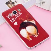 Voor Galaxy J7 (2016) / J710 Noctilucent IMD Letters Dog Pattern Soft TPU Back Case Protector Cover