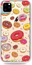 Fashion Soft TPU Case 3D Cartoon Transparant Soft Silicone Cover Telefoonhoesjes Voor iPhone 11 Pro (Donut)