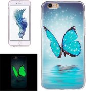 Voor iPhone 6 & 6s Noctilucent Butterfly Pattern IMD Vakmanschap Zachte TPU Cover Case