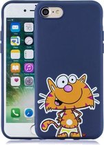 Schokbestendige beschermhoes Volledige dekking siliconen hoes voor iPhone 7/8 (Big face cat)